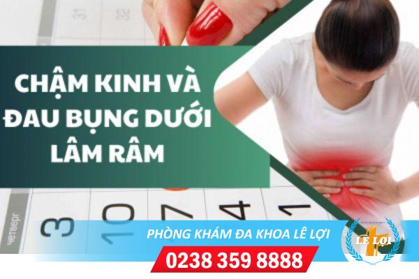 Trễ kinh và đau bụng dưới là bị gì? có thai không?