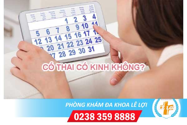 Có thai có kinh không?